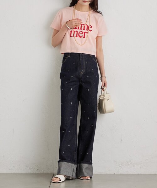 mystic(ミスティック)の「カラーロゴチビTシャツ(Tシャツ/カットソー・レディース・ピンク/オフホワイト・FREE)」の14枚目の写真