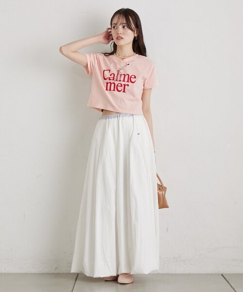 mystic(ミスティック)の「カラーロゴチビTシャツ(Tシャツ/カットソー・レディース・ピンク/オフホワイト・FREE)」の15枚目の写真