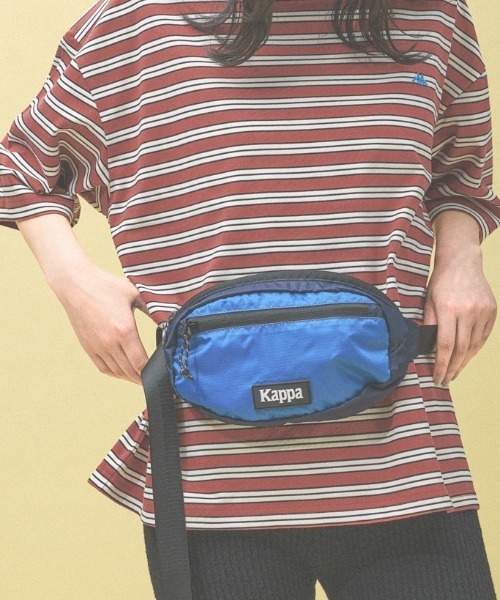 Kappa(カッパ)の「≪Kappa×and ST ウェルネスクラブ≫ヒップバッグ(ボディバッグ/ウエストポーチ・レディース・ブルー/ブラック/グリーン/ベージュ・FREE)」の4枚目の写真