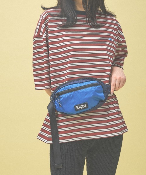Kappa(カッパ)の「≪Kappa×and ST ウェルネスクラブ≫ヒップバッグ(ボディバッグ/ウエストポーチ・レディース・ブルー/ブラック/グリーン/ベージュ・FREE)」の8枚目の写真