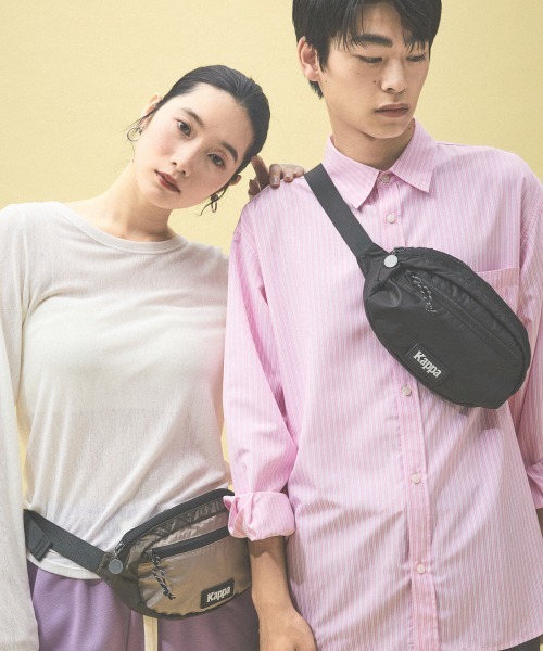 Kappa(カッパ)の「≪Kappa×and ST ウェルネスクラブ≫ヒップバッグ(ボディバッグ/ウエストポーチ・レディース・ブルー/ブラック/グリーン/ベージュ・FREE)」の10枚目の写真