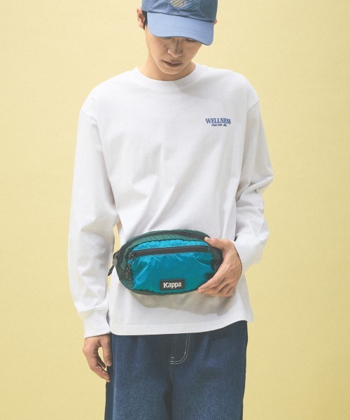 Kappa(カッパ)の「≪Kappa×and ST ウェルネスクラブ≫ヒップバッグ(ボディバッグ/ウエストポーチ・レディース・ブルー/ブラック/グリーン/ベージュ・FREE)」の13枚目の写真
