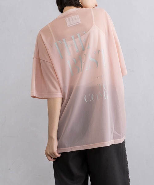 MARECHAL TERRE(マルシャルテル)の「シアーロゴTシャツ(Tシャツ/カットソー・レディース・オフホワイト/ピンク/ライトグレー/ブラック・MEDIUM)」の5枚目の写真
