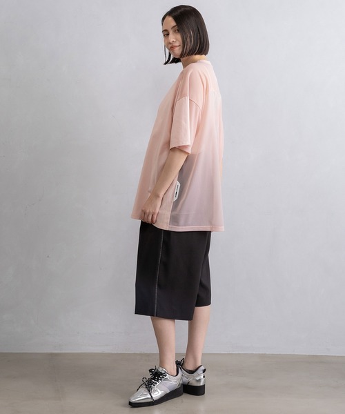 MARECHAL TERRE(マルシャルテル)の「シアーロゴTシャツ(Tシャツ/カットソー・レディース・オフホワイト/ピンク/ライトグレー/ブラック・MEDIUM)」の7枚目の写真