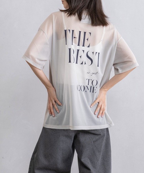 MARECHAL TERRE(マルシャルテル)の「シアーロゴTシャツ(Tシャツ/カットソー・レディース・オフホワイト/ピンク/ライトグレー/ブラック・MEDIUM)」の11枚目の写真