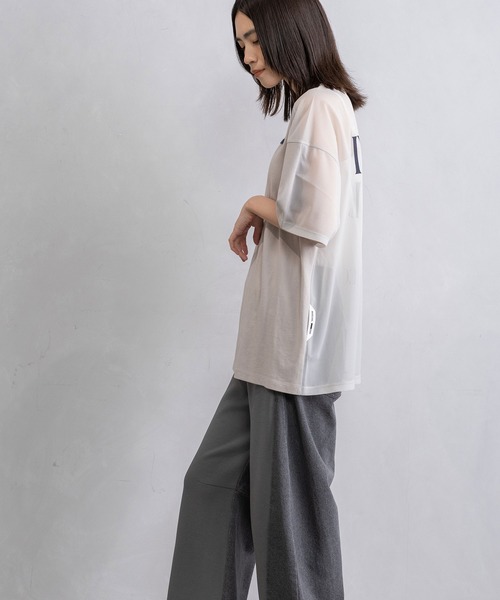 MARECHAL TERRE(マルシャルテル)の「シアーロゴTシャツ(Tシャツ/カットソー・レディース・オフホワイト/ピンク/ライトグレー/ブラック・MEDIUM)」の15枚目の写真