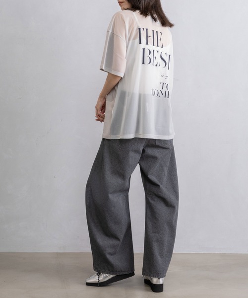 MARECHAL TERRE(マルシャルテル)の「シアーロゴTシャツ(Tシャツ/カットソー・レディース・オフホワイト/ピンク/ライトグレー/ブラック・MEDIUM)」の16枚目の写真