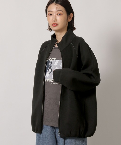 LAKOLE(ラコレ)の「ラグランZIPブルゾン / 654810(ブルゾン・レディース・キャメル/ライトグレー/ブラック・FREE)」の2枚目の写真