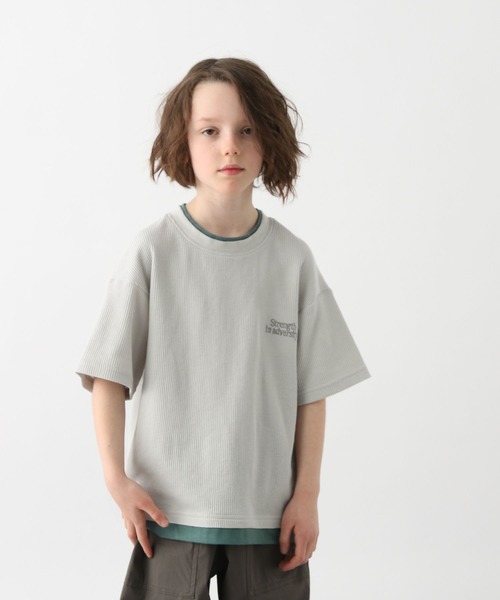 GLOBAL WORK(グローバルワーク)の「ヘビロッTEEワッフル半袖T/656381(Tシャツ/カットソー・キッズ・ブルー/チャコールグレー/ライトグレー・150cm/130cm/140cm/160cm)」の7枚目の写真