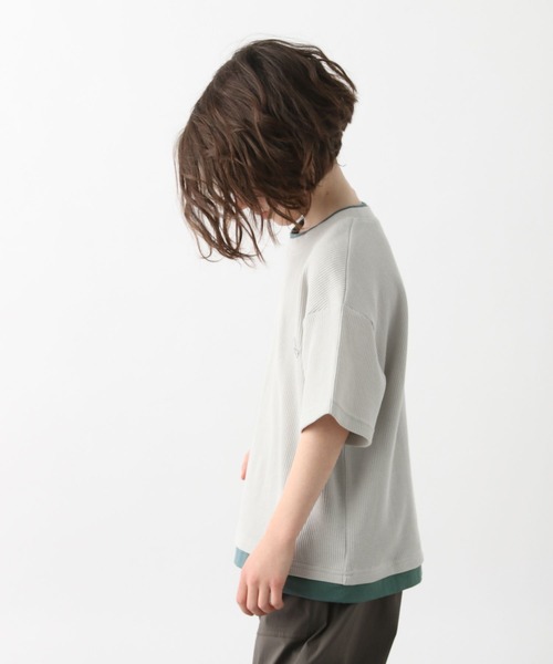 GLOBAL WORK(グローバルワーク)の「ヘビロッTEEワッフル半袖T/656381(Tシャツ/カットソー・キッズ・ブルー/チャコールグレー/ライトグレー・150cm/130cm/140cm/160cm)」の8枚目の写真