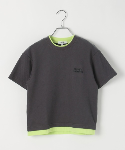 GLOBAL WORK(グローバルワーク)の「ヘビロッTEEワッフル半袖T/656381(Tシャツ/カットソー・キッズ・ブルー/チャコールグレー/ライトグレー・150cm/130cm/140cm/160cm)」の10枚目の写真