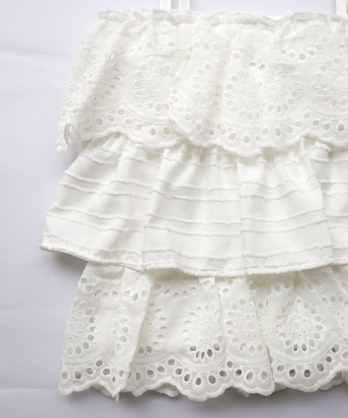 Crisp（クリスプ）の「フリルティアードトートバッグ（トートバッグ・レディース・ホワイト/ブラック・FREE）」の19枚目の写真