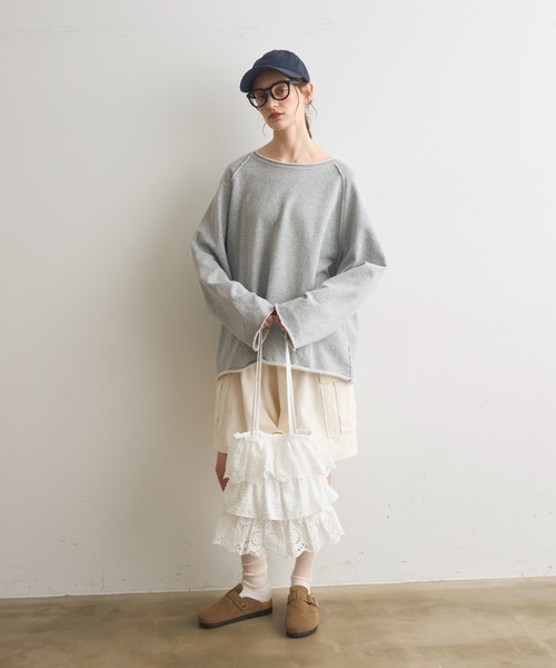 Crisp（クリスプ）の「フリルティアードトートバッグ（トートバッグ・レディース・ホワイト/ブラック・FREE）」の8枚目の写真