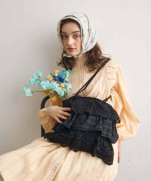 Crisp（クリスプ）の「フリルティアードトートバッグ（トートバッグ・レディース・ホワイト/ブラック・FREE）」の15枚目の写真