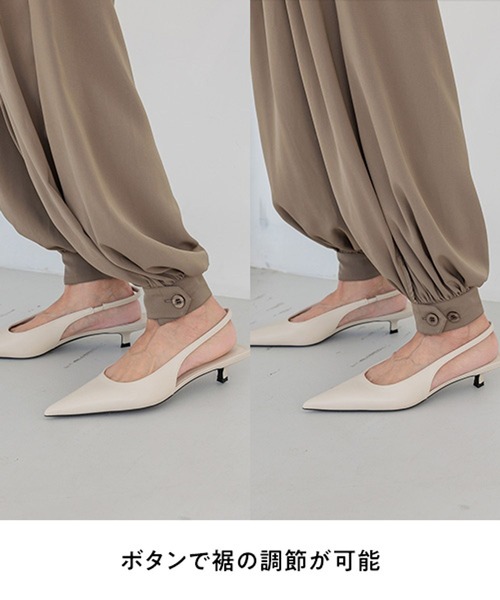 HEREIAM（ヘレイアム）の「【HEREIAM】ドレープバルーンパンツ（その他パンツ・レディース・カーキ系/ブラック・MEDIUM/SMALL）」の12枚目の写真