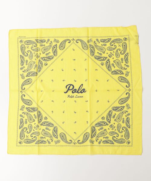 POLO RALPH LAUREN(ポロ ラルフ ローレン)の「ロゴ ペイズリー コットン バンダナ(バンダナ/スカーフ・レディース・イエロー・ONE)」の3枚目の写真