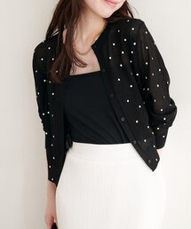 natural couture | ドットシアーカーディガン(カーディガン/ボレロ)