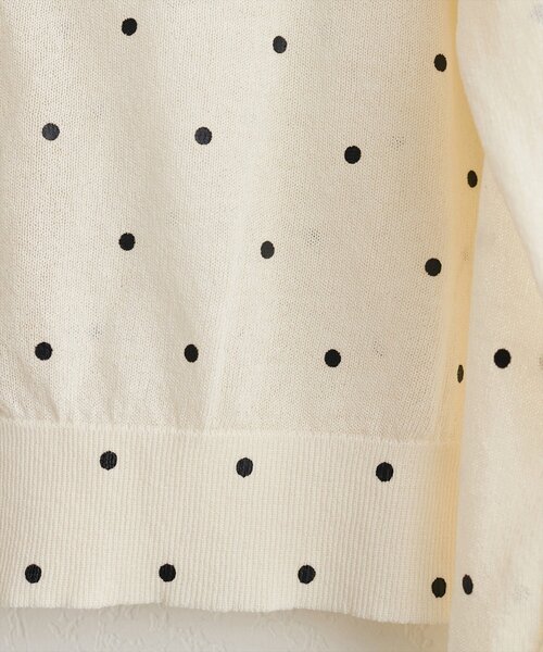 natural couture（ナチュラルクチュール）の「ドットシアーカーディガン（カーディガン/ボレロ・レディース・ベージュ/チャコールグレー/グレー/オフホワイト/ブラック・FREE）」の10枚目の写真