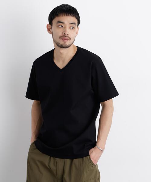 NANO universe(ナノユニバース)の「アンチスメル Vネック Tシャツ 半袖(Tシャツ/カットソー・メンズ・ベージュ系その他4/ブラック/ブラウン/ホワイト/グレー・XL/L/M/S)」の3枚目の写真