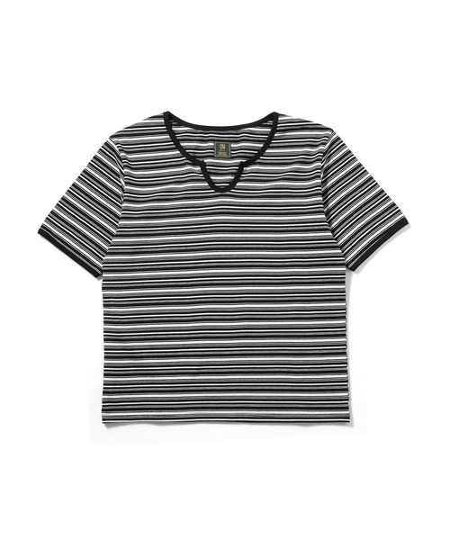 Noen(ノエン)の「オープンネックボーダーT(Tシャツ/カットソー・メンズ・レッド/ブラック/ダークネイビー・X-LARGE/LARGE/MEDIUM)」の4枚目の写真