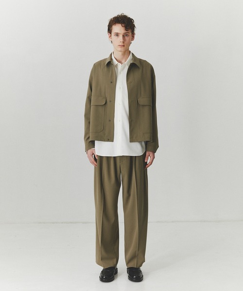 PUBLIC TOKYO（パブリックトウキョウ）の「【セットアップ可】TRIXIONウーリーワイドスラックス /春服/ウォッシャブル/ルーズ/ストレッチ/防シワ（その他パンツ・メンズ・ベージュ/ブラック・1/2）」の17枚目の写真