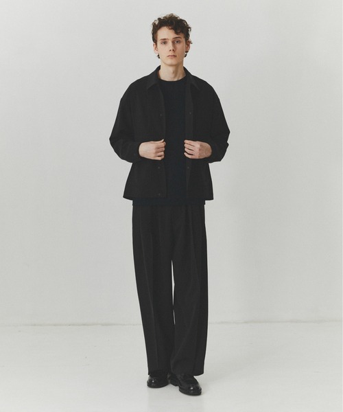 PUBLIC TOKYO（パブリックトウキョウ）の「【セットアップ可】TRIXIONウーリーワイドスラックス /春服/ウォッシャブル/ルーズ/ストレッチ/防シワ（その他パンツ・メンズ・ベージュ/ブラック・1/2）」の6枚目の写真