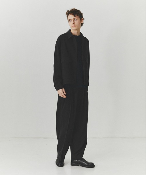 PUBLIC TOKYO（パブリックトウキョウ）の「【セットアップ可】TRIXIONウーリーワイドスラックス /春服/ウォッシャブル/ルーズ/ストレッチ/防シワ（その他パンツ・メンズ・ベージュ/ブラック・1/2）」の7枚目の写真