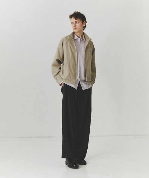 PUBLIC TOKYO（パブリックトウキョウ）の「【セットアップ可】TRIXIONウーリーワイドスラックス /春服/ウォッシャブル/ルーズ/ストレッチ/防シワ（その他パンツ・メンズ・ベージュ/ブラック・1/2）」の8枚目の写真