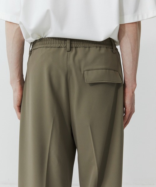 PUBLIC TOKYO(パブリックトウキョウ)の「【セットアップ可】TRIXIONウーリーワイドスラックス /春服/ウォッシャブル/ルーズ/ストレッチ/防シワ(スラックス・メンズ・ベージュ/ブラック/オリーブ・1/2)」の21枚目の写真