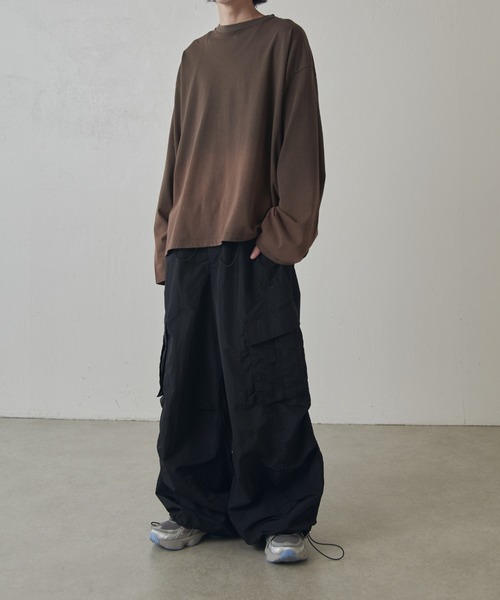 Lui's(ルイス)の「【Neucon】GRADATION BLEACH WIDE LONG-TEE / グラデーションブリーチワイドロンT(Tシャツ/カットソー・メンズ・ブラック/ブラウン・FREE)」の22枚目の写真