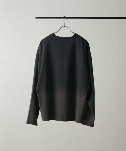 Lui's(ルイス)の「【Neucon】GRADATION BLEACH WIDE LONG-TEE / グラデーションブリーチワイドロンT(Tシャツ/カットソー・メンズ・ブラック/ブラウン・FREE)」の5枚目の写真