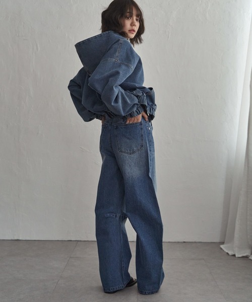 notch.（ノッチ）の「ソフトカーブデニムパンツ（デニムパンツ・レディース・ライトブルー/ブルー・TL/TM/M）」の22枚目の写真