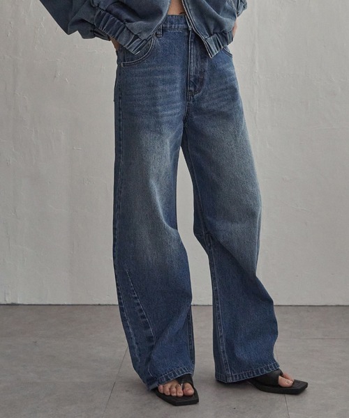 notch.（ノッチ）の「ソフトカーブデニムパンツ（デニムパンツ・レディース・ライトブルー/ブルー・TL/TM/M）」の21枚目の写真