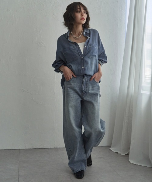 notch.（ノッチ）の「ソフトカーブデニムパンツ（デニムパンツ・レディース・ライトブルー/ブルー・TL/TM/M）」の11枚目の写真