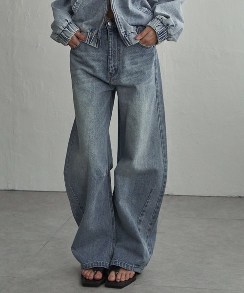 notch.（ノッチ）の「ソフトカーブデニムパンツ（デニムパンツ・レディース・ライトブルー/ブルー・TL/TM/M）」の5枚目の写真