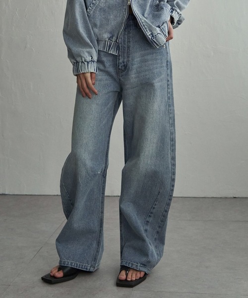 notch.（ノッチ）の「ソフトカーブデニムパンツ（デニムパンツ・レディース・ライトブルー/ブルー・TL/TM/M）」の6枚目の写真