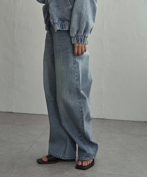 notch.（ノッチ）の「ソフトカーブデニムパンツ（デニムパンツ・レディース・ライトブルー/ブルー・TL/TM/M）」の7枚目の写真