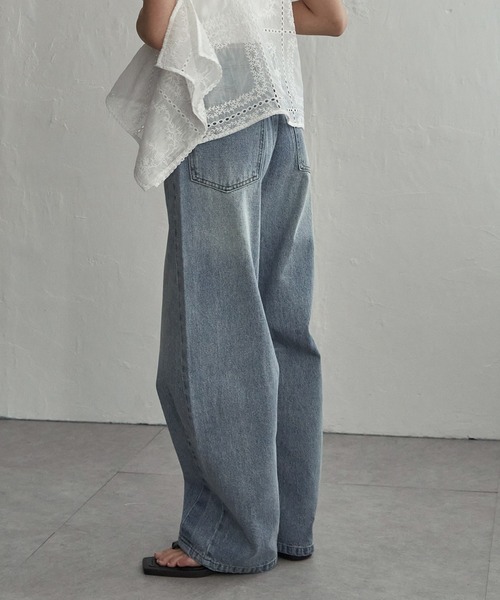 notch.（ノッチ）の「ソフトカーブデニムパンツ（デニムパンツ・レディース・ライトブルー/ブルー・TL/TM/M）」の8枚目の写真