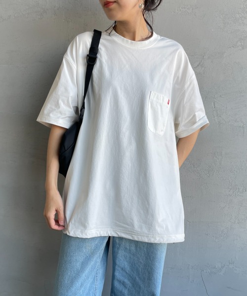 Manhattan Portage（マンハッタンポーテージ）の「【WEB先行予約】[MANHATTAN PORTAGE/マンハッタンポーテージ] 別注 メッシュ切替 バックプリントTシャツ（Tシャツ/カットソー・レディース・ライトベージュ/ブラック/ホワイト・XL/L/M）」の7枚目の写真