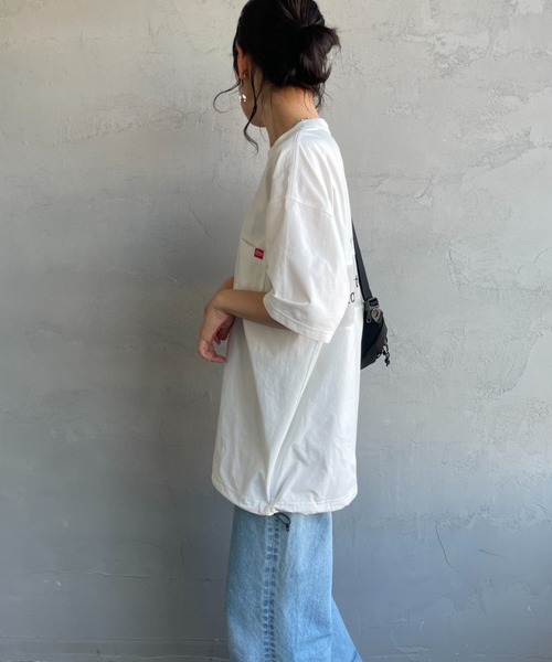 Manhattan Portage（マンハッタンポーテージ）の「【WEB先行予約】[MANHATTAN PORTAGE/マンハッタンポーテージ] 別注 メッシュ切替 バックプリントTシャツ（Tシャツ/カットソー・レディース・ライトベージュ/ブラック/ホワイト・XL/L/M）」の8枚目の写真