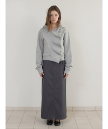 ESSENTIAL MAXI SKIRT (CHARCOAL)