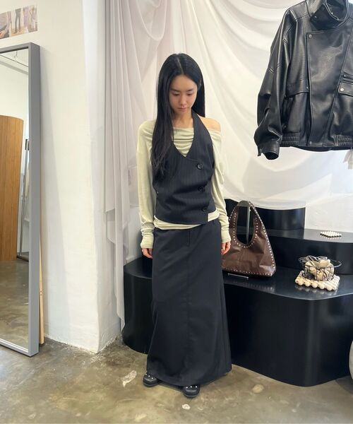 ASURA（アスラ）の「ESSENTIAL MAXI SKIRT (CHARCOAL)（スカート・レディース・その他・SMALL/MEDIUM）」の6枚目の写真