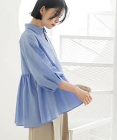 セール】【再入荷・新色追加・サステナブル】ペプラムジップブラウス