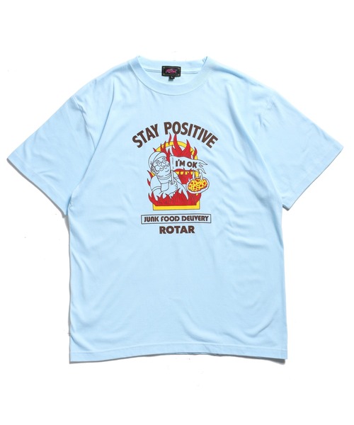 ROTAR(ローター)の「STAY POSITIVE Tee(Tシャツ/カットソー・メンズ・ホワイト/ライトイエロー/ライトブルー・SMALL/MEDIUM/LARGE/X-LARGE)」の1枚目の写真