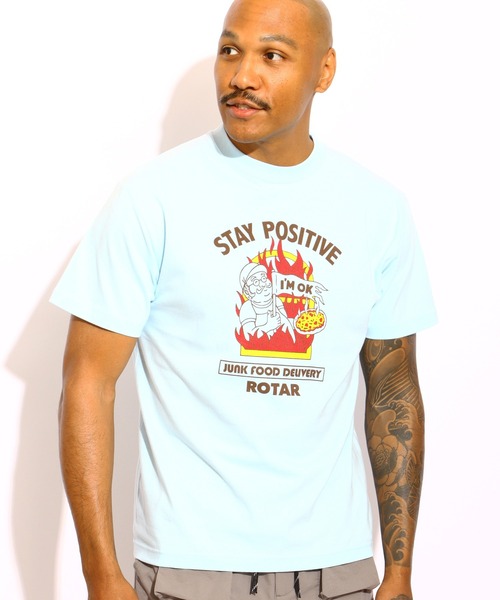 ROTAR(ローター)の「STAY POSITIVE Tee(Tシャツ/カットソー・メンズ・ホワイト/ライトイエロー/ライトブルー・SMALL/MEDIUM/LARGE/X-LARGE)」の6枚目の写真