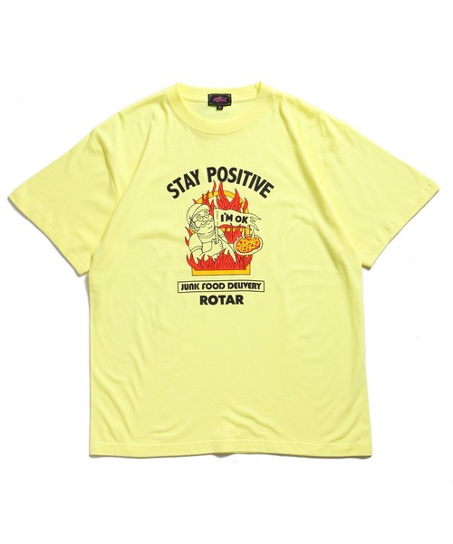 ROTAR(ローター)の「STAY POSITIVE Tee(Tシャツ/カットソー・メンズ・ホワイト/ライトイエロー/ライトブルー・SMALL/MEDIUM/LARGE/X-LARGE)」の8枚目の写真
