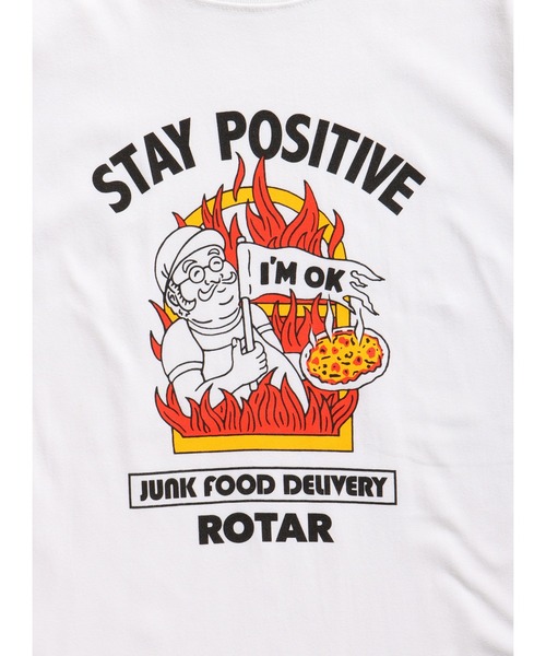 ROTAR(ローター)の「STAY POSITIVE Tee(Tシャツ/カットソー・メンズ・ホワイト/ライトイエロー/ライトブルー・SMALL/MEDIUM/LARGE/X-LARGE)」の9枚目の写真