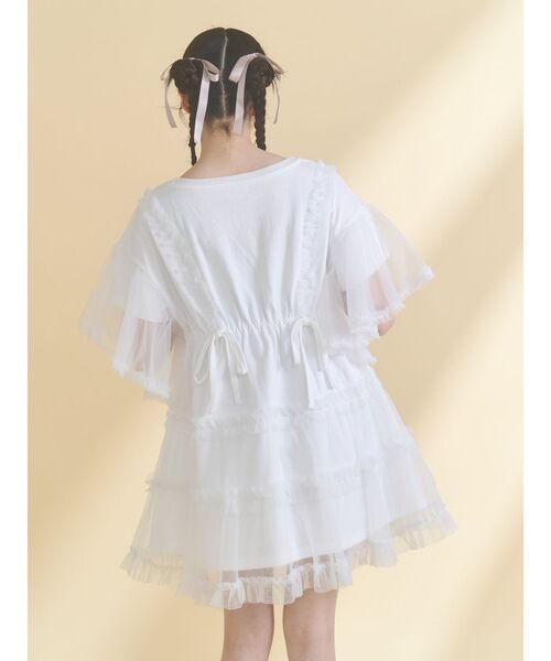 merry jenny(メリージェニー)の「チュチュールフリルミニワンピース(ワンピース・レディース・ブルー/オフホワイト/ピンク/ブラック・FREE)」の6枚目の写真