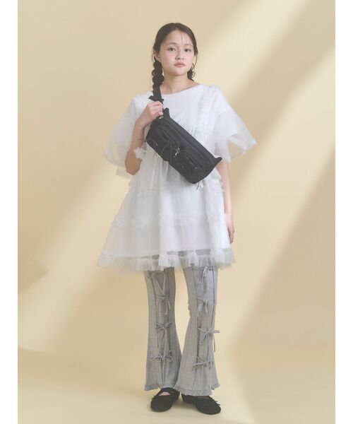 merry jenny(メリージェニー)の「チュチュールフリルミニワンピース(ワンピース・レディース・ブルー/オフホワイト/ピンク/ブラック・FREE)」の15枚目の写真