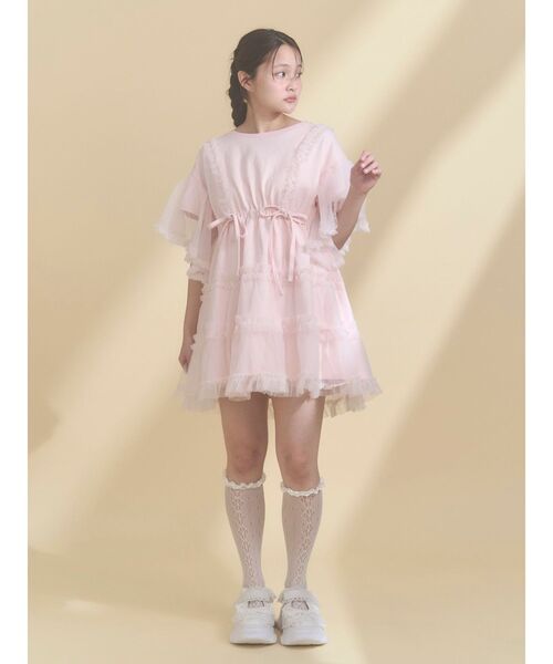 merry jenny(メリージェニー)の「チュチュールフリルミニワンピース(ワンピース・レディース・ブルー/オフホワイト/ピンク/ブラック・FREE)」の20枚目の写真